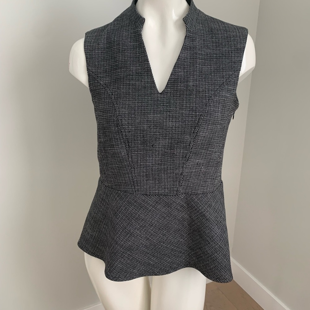 Peplum grey top